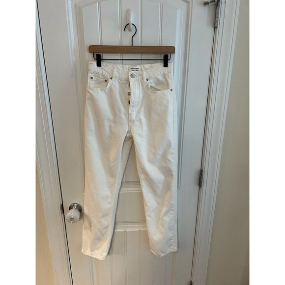 Reformation Women's Vintage White High Waisted Button-Fly Jeans Size‎ 27